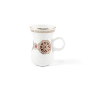 Porceletta Ivory 27 Piece Tea & Coffee Serving Set Golden Red Pattern - Al Makaan Store