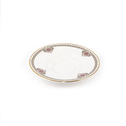 Porceletta Ivory 27 Piece Tea & Coffee Serving Set Golden Red Pattern - Al Makaan Store