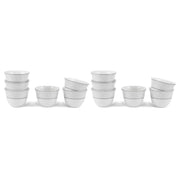 Porceletta Ivory 51 Piece Tea & Coffee Serving Set Silver Design - Al Makaan Store