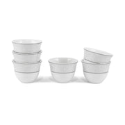 Porceletta Ivory 51 Piece Tea & Coffee Serving Set Silver Design - Al Makaan Store