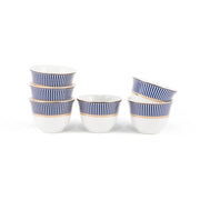 Porceletta Ivory 27 Piece Tea & Coffee Serving Set Blue Lines Designs - Al Makaan Store