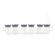 Porceletta Ivory 27 Piece Tea & Coffee Serving Set Blue Lines Designs - Al Makaan Store