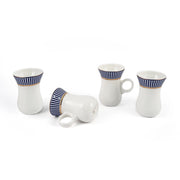 Porceletta Ivory 51 Piece Tea & Coffee Serving Set Blue Lines Designs - Al Makaan Store