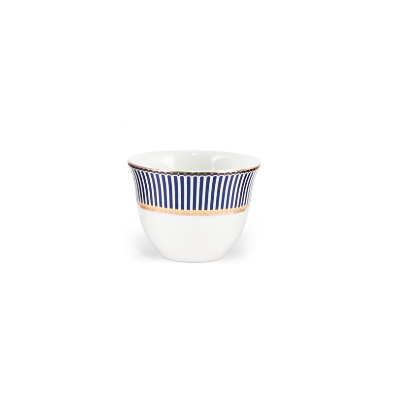 Porceletta Ivory 51 Piece Tea & Coffee Serving Set Blue Lines Designs - Al Makaan Store