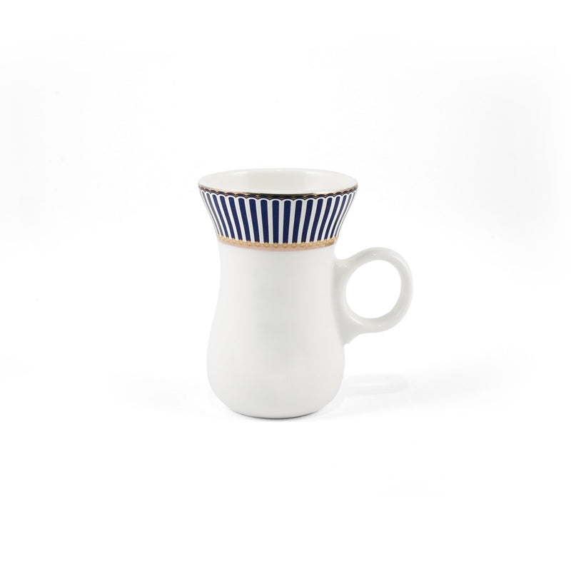 Porceletta Ivory 51 Piece Tea & Coffee Serving Set Blue Lines Designs - Al Makaan Store