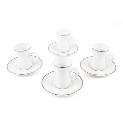 Porceletta Ivory 27 Piece Tea & Coffee Serving Set with Golden Rim - Al Makaan Store