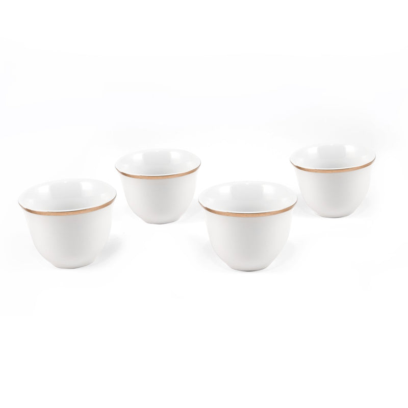 Porceletta Ivory 27 Piece Tea & Coffee Serving Set with Golden Rim - Al Makaan Store