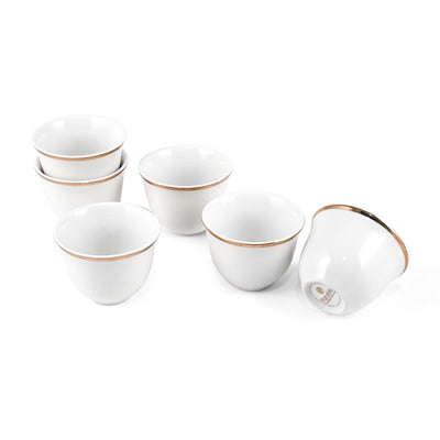 Porceletta Ivory 51 Piece Tea & Coffee Serving Set with Golden Rim - Al Makaan Store
