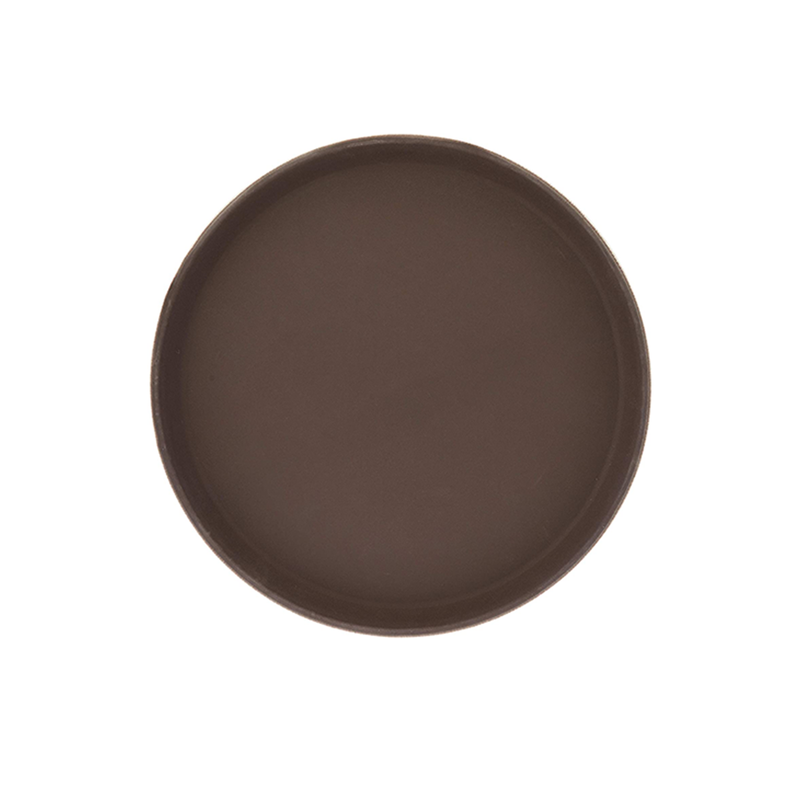 Vague Round Non Slip Plastic Tray with Rubber - Al Makaan Store
