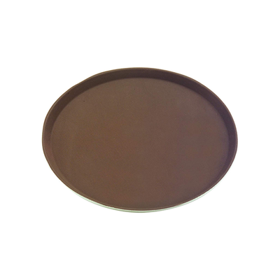 Vague Round Non Slip Plastic Tray with Rubber - Al Makaan Store