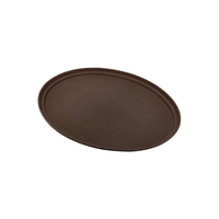 Vague Oval Non Slip Plastic Tray with Rubber - Al Makaan Store