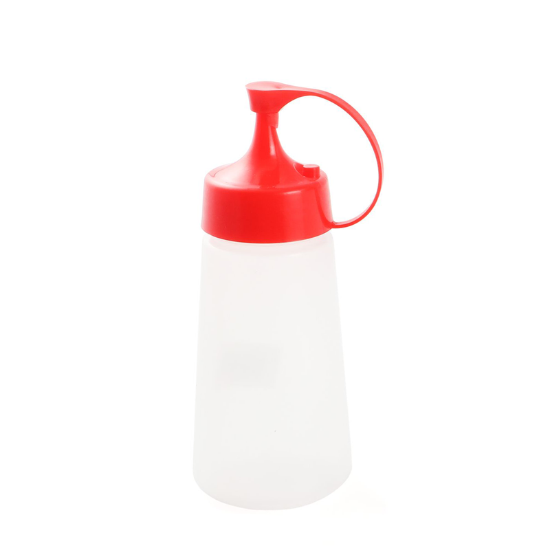Plastic Squeezer Dispenser with Red Lid 240 ml - Al Makaan Store