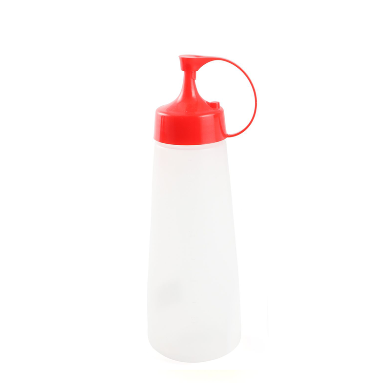 Plastic Squeezer Dispenser with Red Lid 450 ml - Al Makaan Store