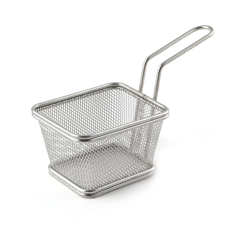 Stainless Steel Square Fry Basket with Handle - Al Makaan Store