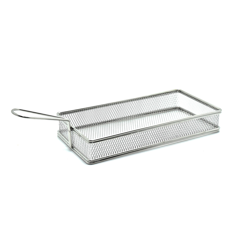 Stainless Steel Rectangular Fry Basket with Handle - Al Makaan Store