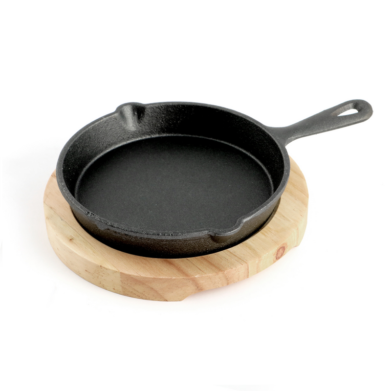 Vague Round Sizzling Pan with Base - Al Makaan Store
