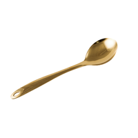 Vague Stainless Steel Golden Serving Spoon 26 cm - Al Makaan Store