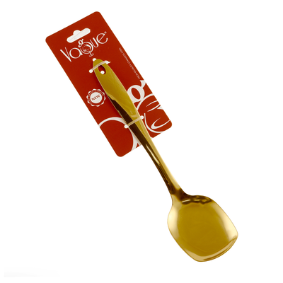 Vague Stainless Steel Golden Serving Spoon 25 cm - Al Makaan Store