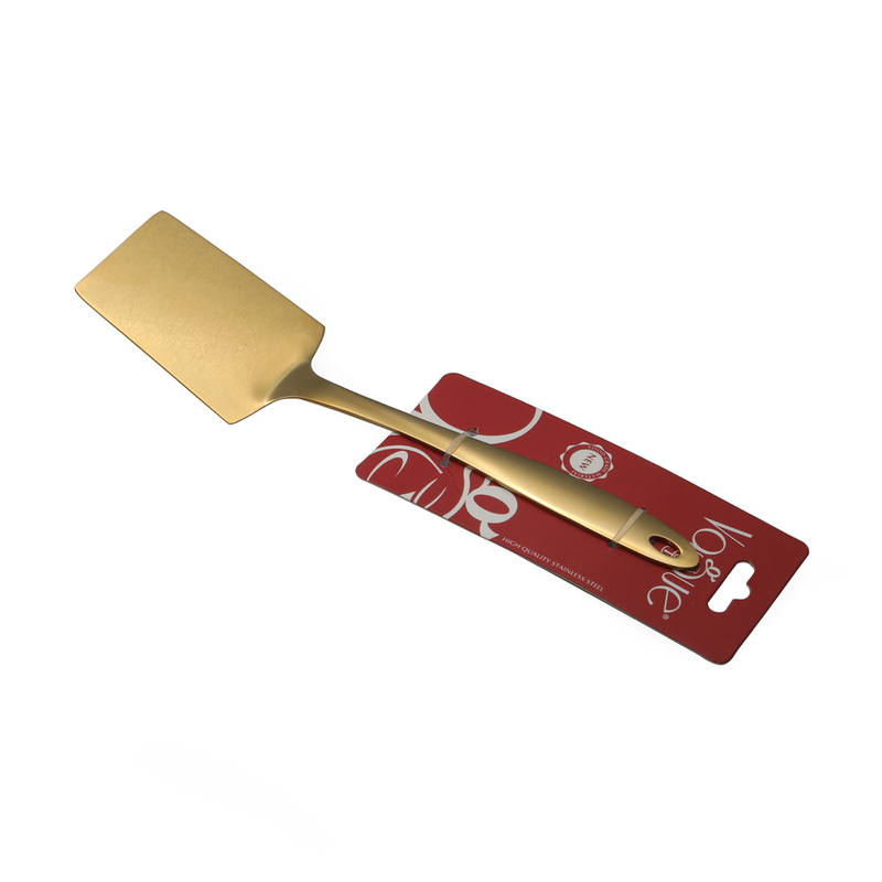 Vague Stainless Steel Golden Frying Shovel 26 cm - Al Makaan Store