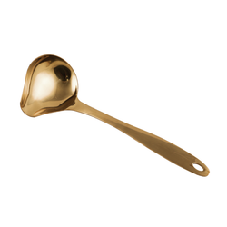 Vague Stainless Steel Golden Serving Spoon 24 cm - Al Makaan Store