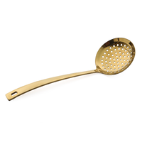 Stainless Steel Slotted Spoon Golden 35 cm - Al Makaan Store