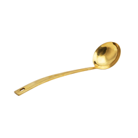Stainless Steel Soup Ladle 32 cm Golden - Al Makaan Store