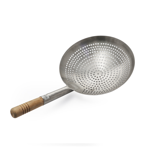 Stainless Steel Frying Strainer with Wooden Handle - Al Makaan Store