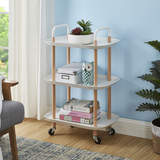 Vague 3-Tier Boat Plastic Rolling Cart - Al Makaan Store