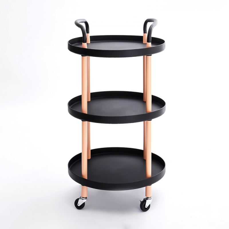 Vague 3-Tier Round Plastic Rolling Cart - Al Makaan Store