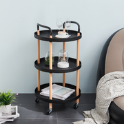 Vague 3-Tier Round Plastic Rolling Cart - Al Makaan Store