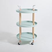 Vague 3-Tier Round Plastic Rolling Cart - Al Makaan Store