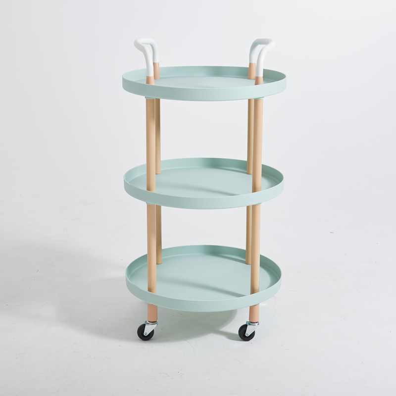 Vague 3-Tier Round Plastic Rolling Cart - Al Makaan Store