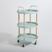 Vague 3-Tier Round Plastic Rolling Cart - Al Makaan Store