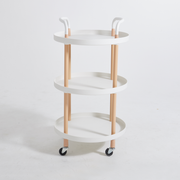 Vague 3-Tier Round Plastic Rolling Cart - Al Makaan Store