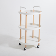 Vague 3-Tier Round Plastic Rolling Cart - Al Makaan Store