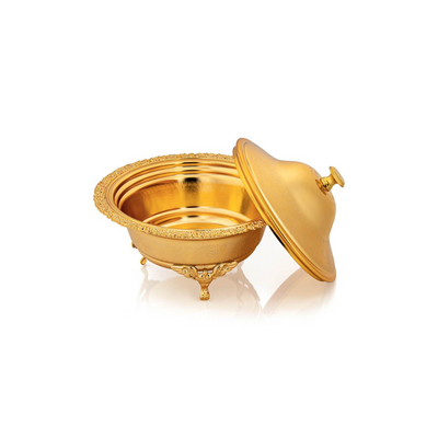 Gold Date Bowl with Lid