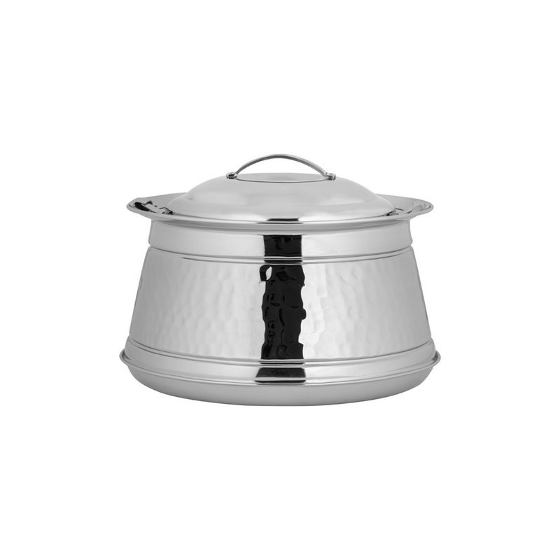 Silver Stainless Steel Hot Pot with Lid 