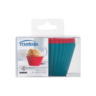 Trudeau 4 Piece Silicone XL Muffin Cups Set - Al Makaan Store