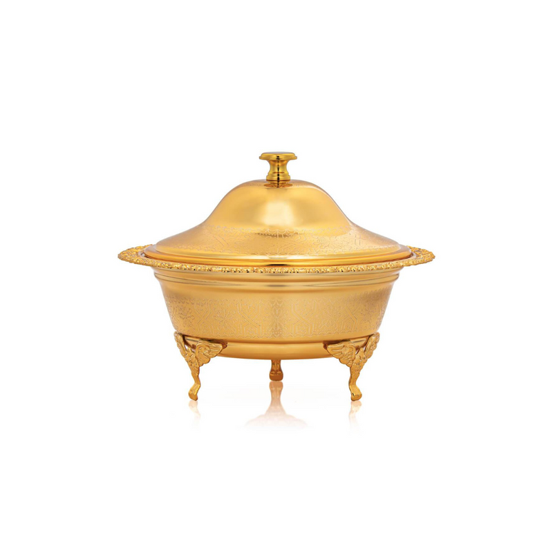Small Gold Date Bowl with Lid