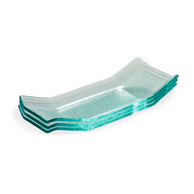 Arte Regal Rectangular Glass Appetizer Bowl 4 Pcs Set - Al Makaan Store