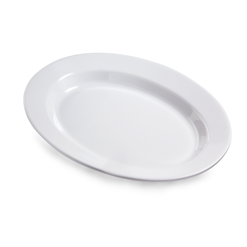 Vague Melamine Deep Oval Plate 14" - Al Makaan Store