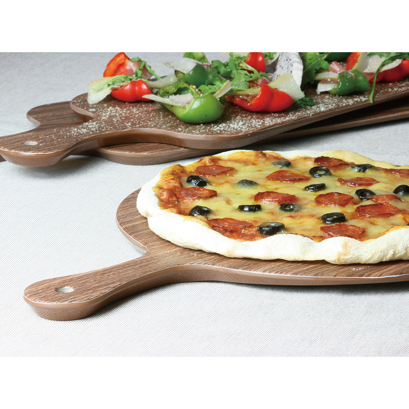 Vague Melamine Wooden Round Serving Board 19” - Al Makaan Store