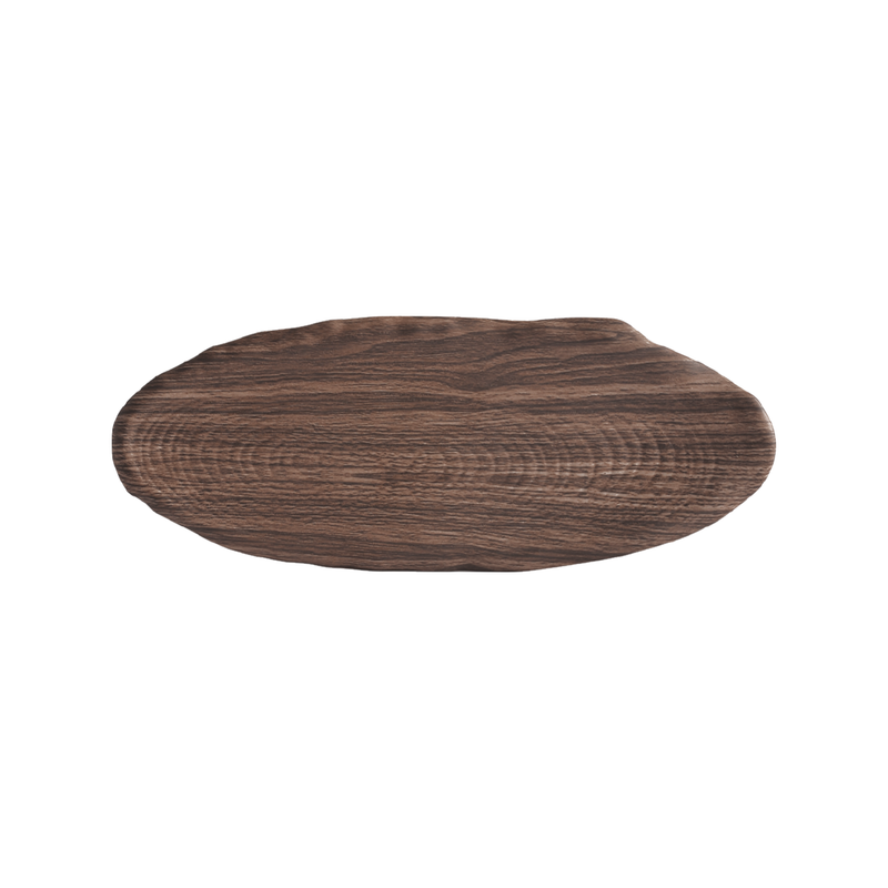 Vague Melamine Wooden Grain Plate - Al Makaan Store