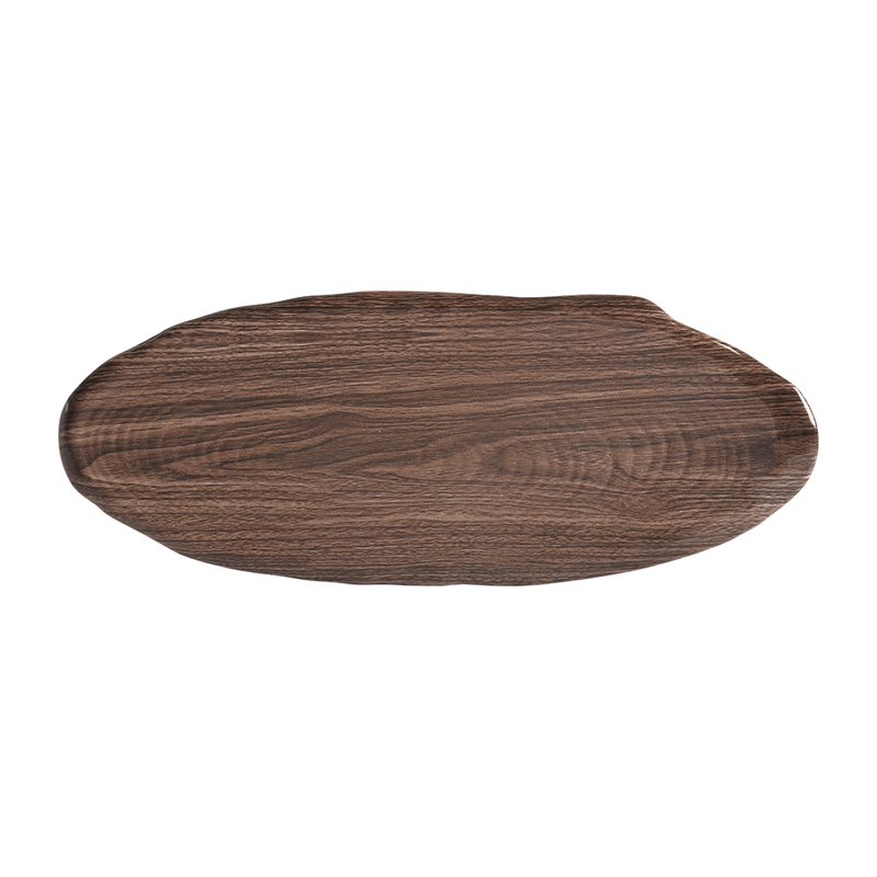 Vague Melamine Wooden Grain Plate - Al Makaan Store