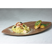 Vague Melamine Wooden Leaf Plate 12.8" - Al Makaan Store