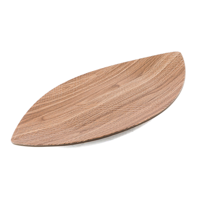 Vague Melamine Wooden Leaf Plate 12.8" - Al Makaan Store
