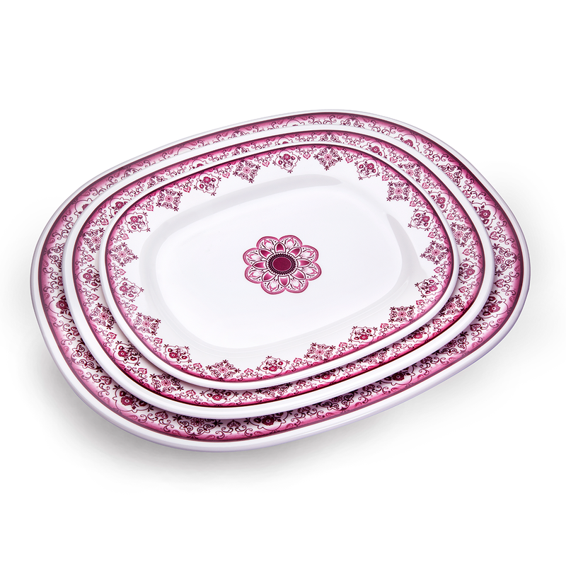 Vague Melamine Oval Plate 10" Dream - Al Makaan Store