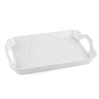 Vague Melamine Rectangular Tray with Handle 12" - Al Makaan Store