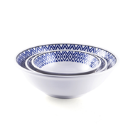 Vague Melamine Soup Bowl Blue Line - Al Makaan Store