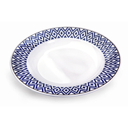 Vague Melamine Soup Plate Blue Line - Al Makaan Store